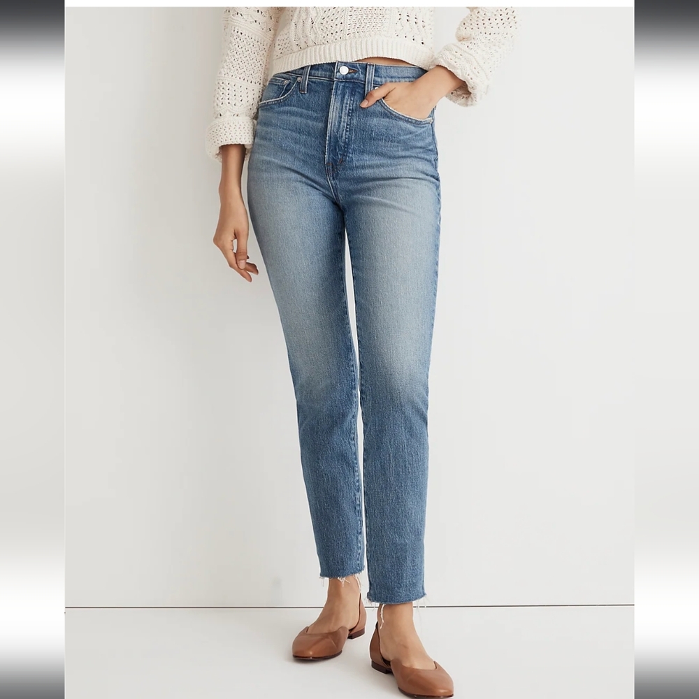 Madewell perfect vintage jeans raw hem size 30